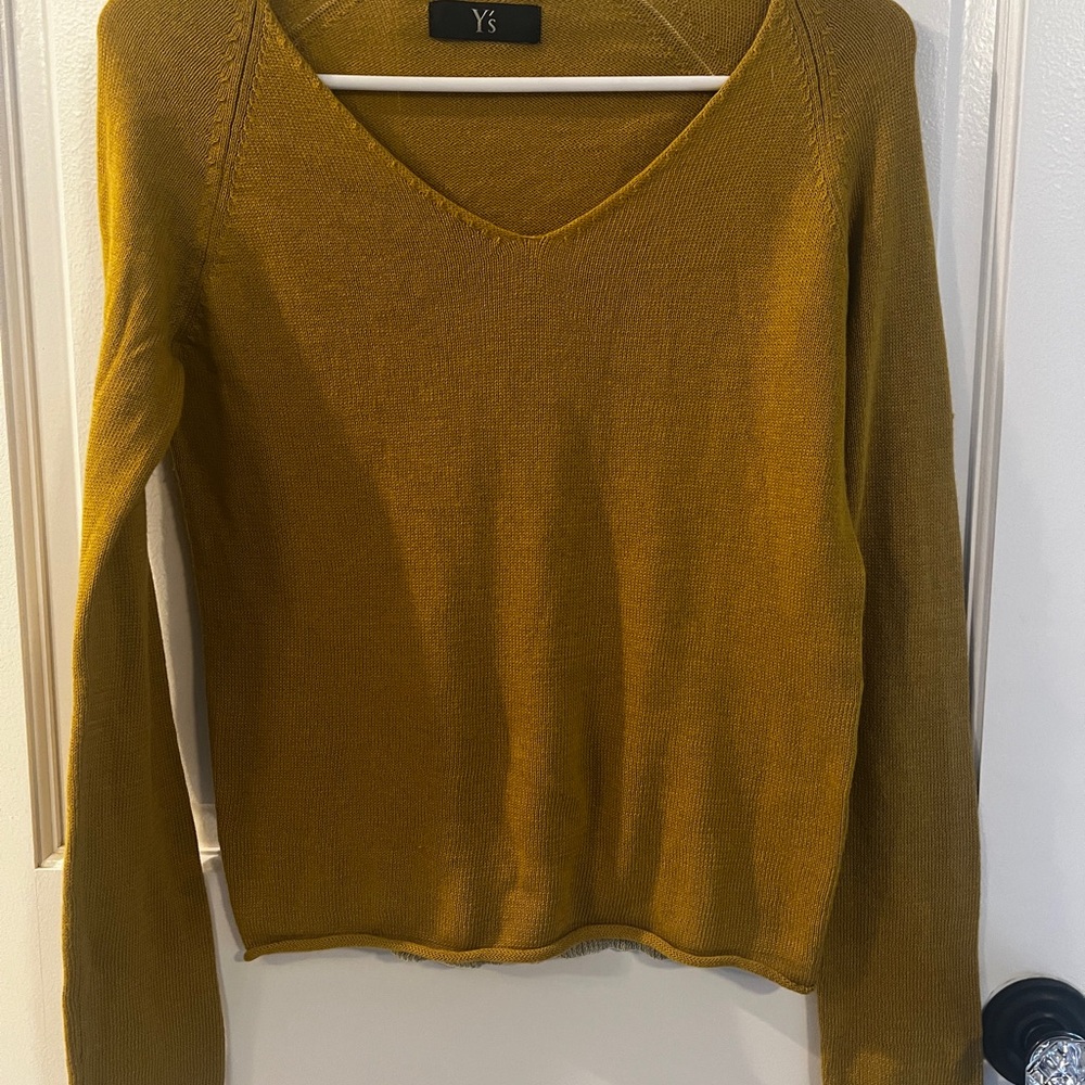 Y-3 Golden V-Neck Women's Sweater